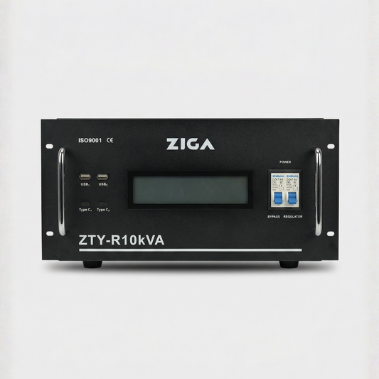 Estabilizador de voltaje Monofásico Rack ZTY- R ZIGA 10kVA/ 8000 watts