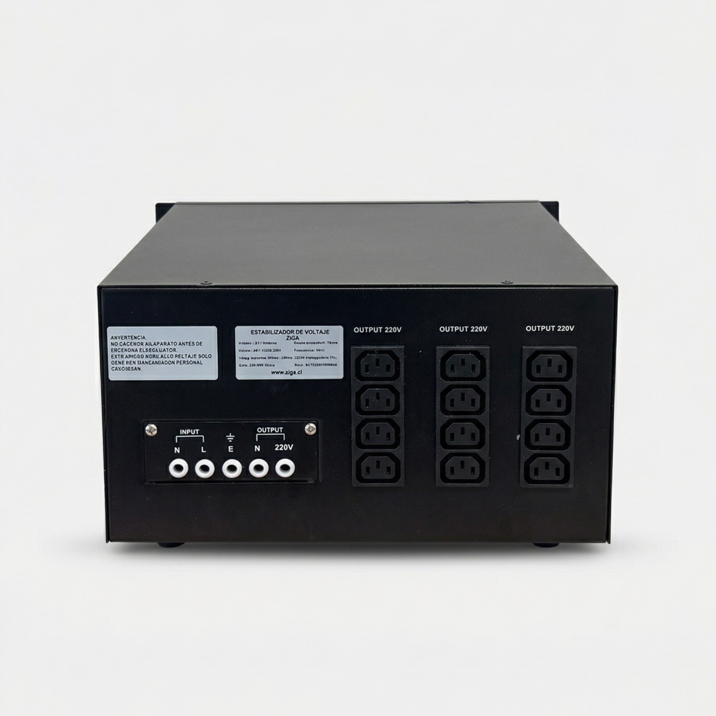 Estabilizador de voltaje Monofásico Rack ZTY- R ZIGA 10kVA/ 8000 watts