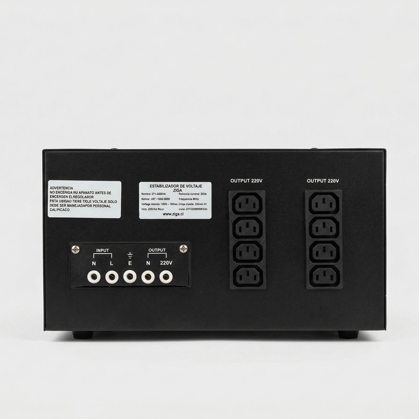 Estabilizador de voltaje Monofásico Rack ZTY- R ZIGA 5kVA/ 4000 watts