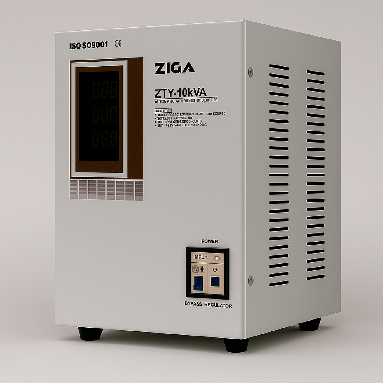 Estabilizador de voltaje ZTY Monofásico 10 KVA / 8000 Watts ZIGA