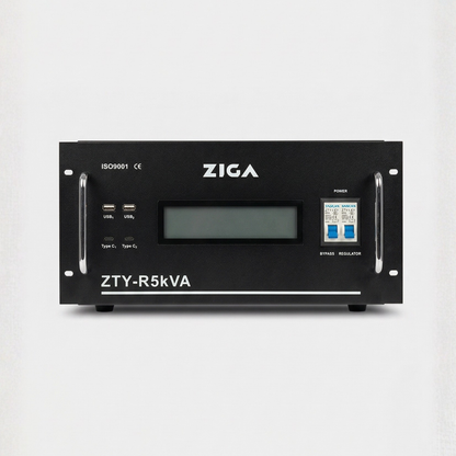 Estabilizador de voltaje Monofásico Rack ZTY- R ZIGA 5kVA/ 4000 watts