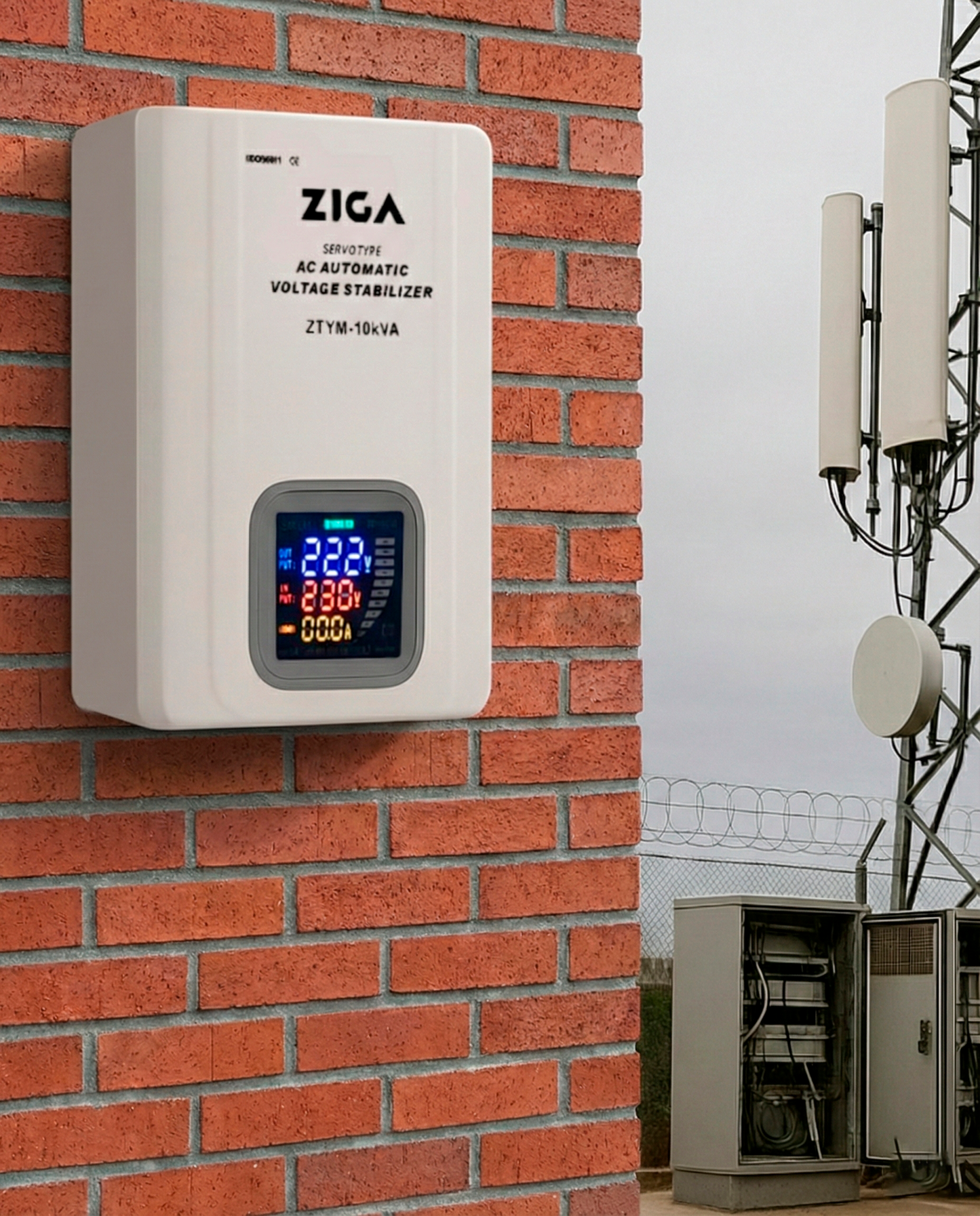 Estabilizador de voltaje ZTY-M Monofásico (a muro) 10 KVA / 8000 Watts ZIGA