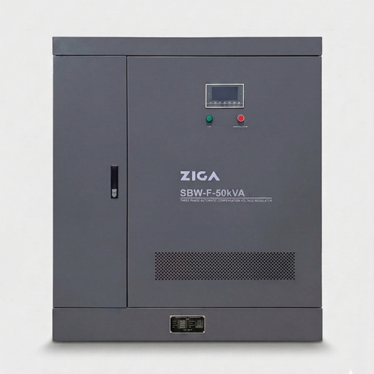 Estabilizador de voltaje Trifásico ZIGA SBW-F 50 KVA
